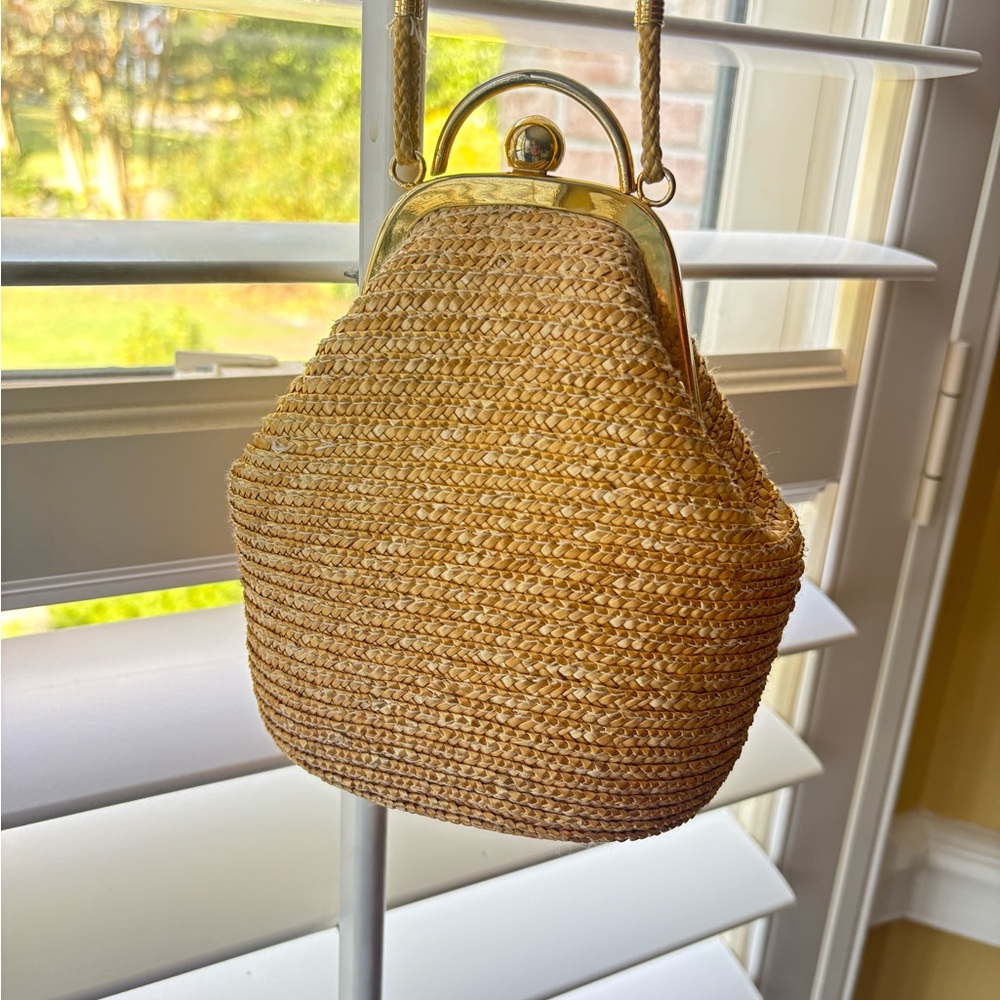 La Regale Vintage Woven Grass Crossbag